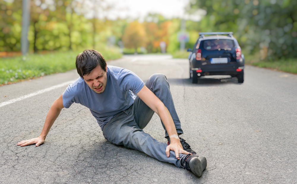 Worries of hitting a person on the road.